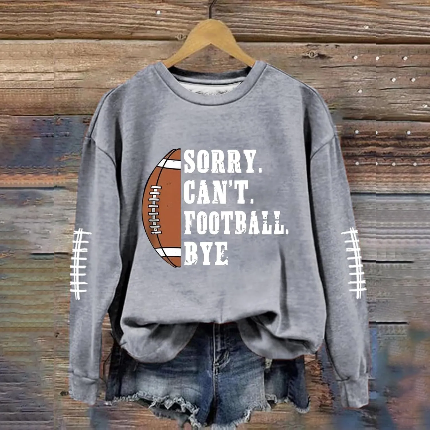 Womens Football Sweatshirt,2024 Fall Sweatshirts Pullover Long Sleeve Game Day Football Graphic Plus Size Sweatshirts