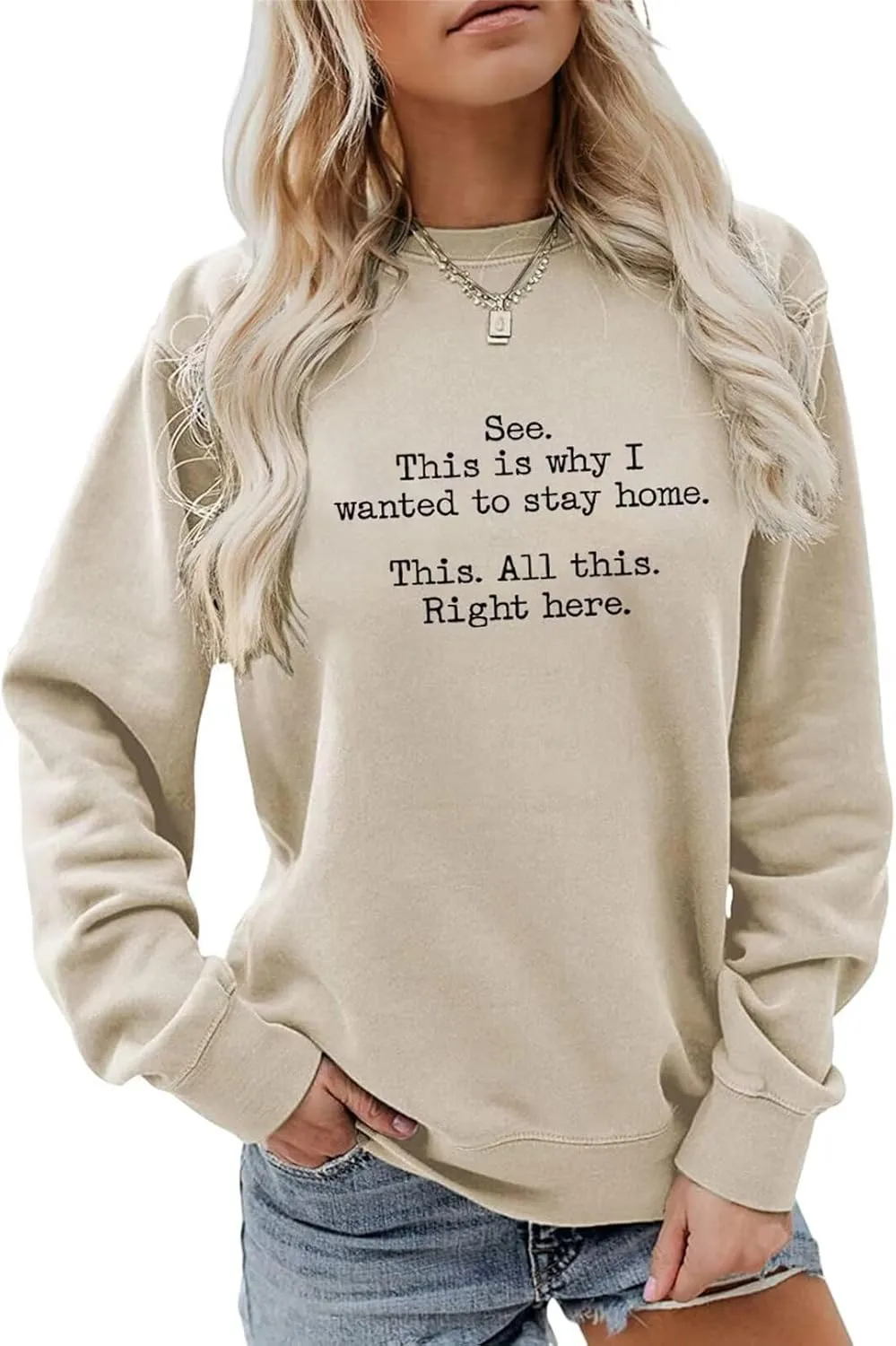 Womens Sarcastic Sweatshirt See This is Why I Wanted Fall Crewneck Graphic Sweat Shirts Funny Letter Casual Pullover