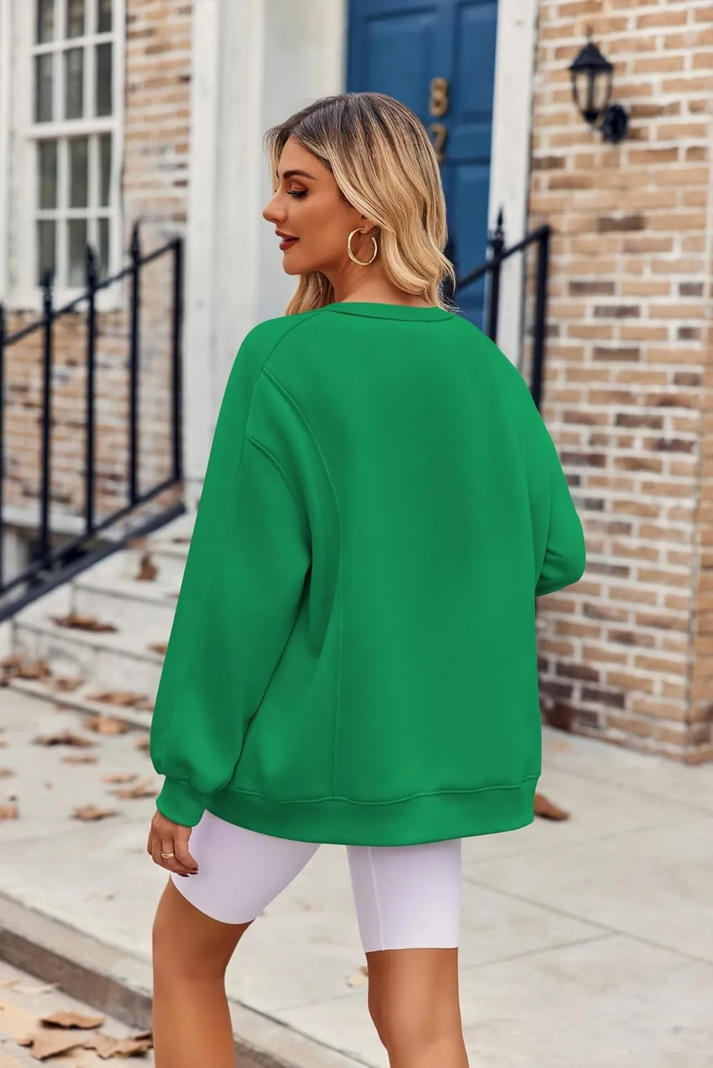 Zeagoo Womens Sweatshirt Long Sleeve Color Block Fleece Hoodies Fall Casual Crewneck Pullover Tunic Tops 2024